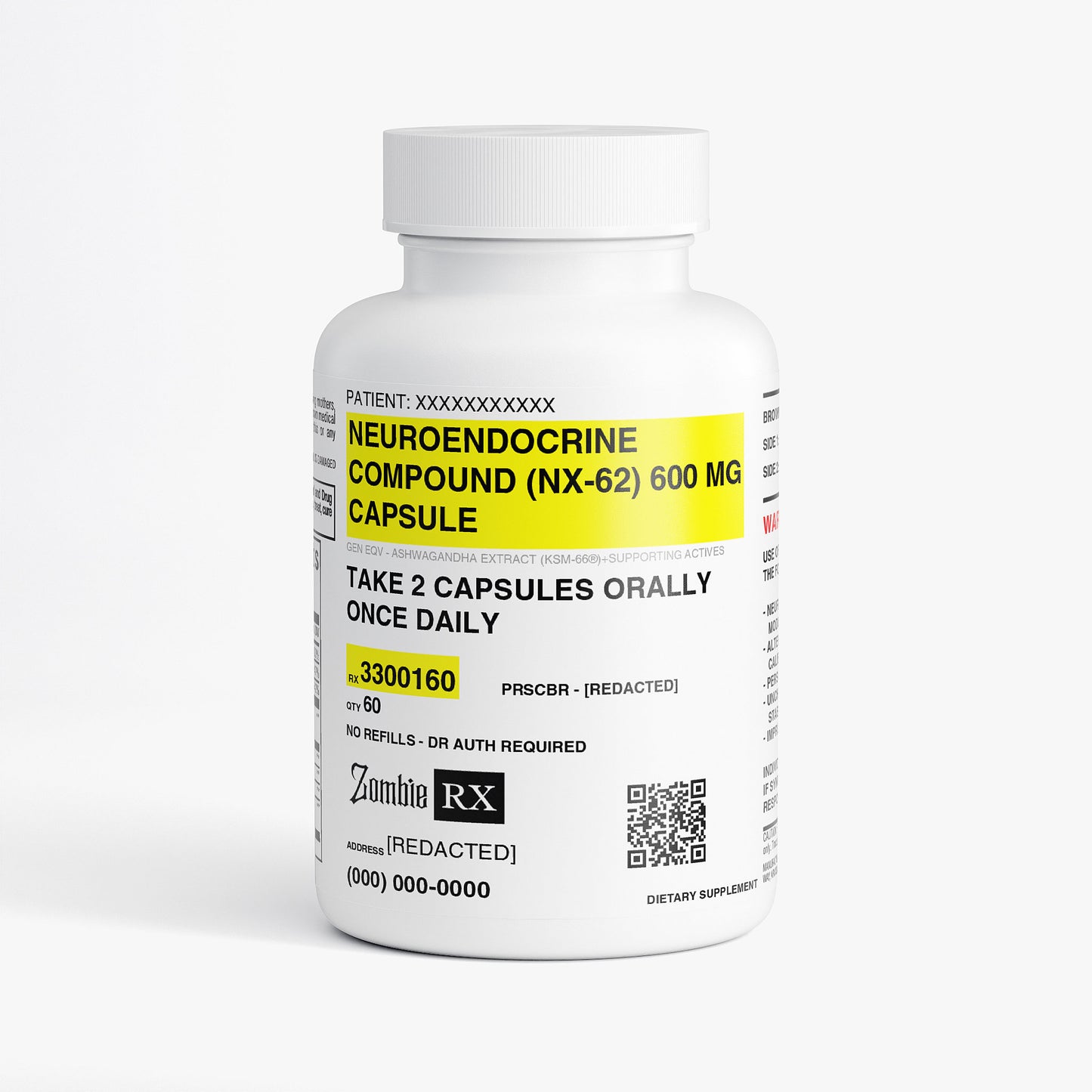 )NEUROENDOCRINE COMPOUND (NX-62)(Ashwagandha) 600 MG CAPSULE