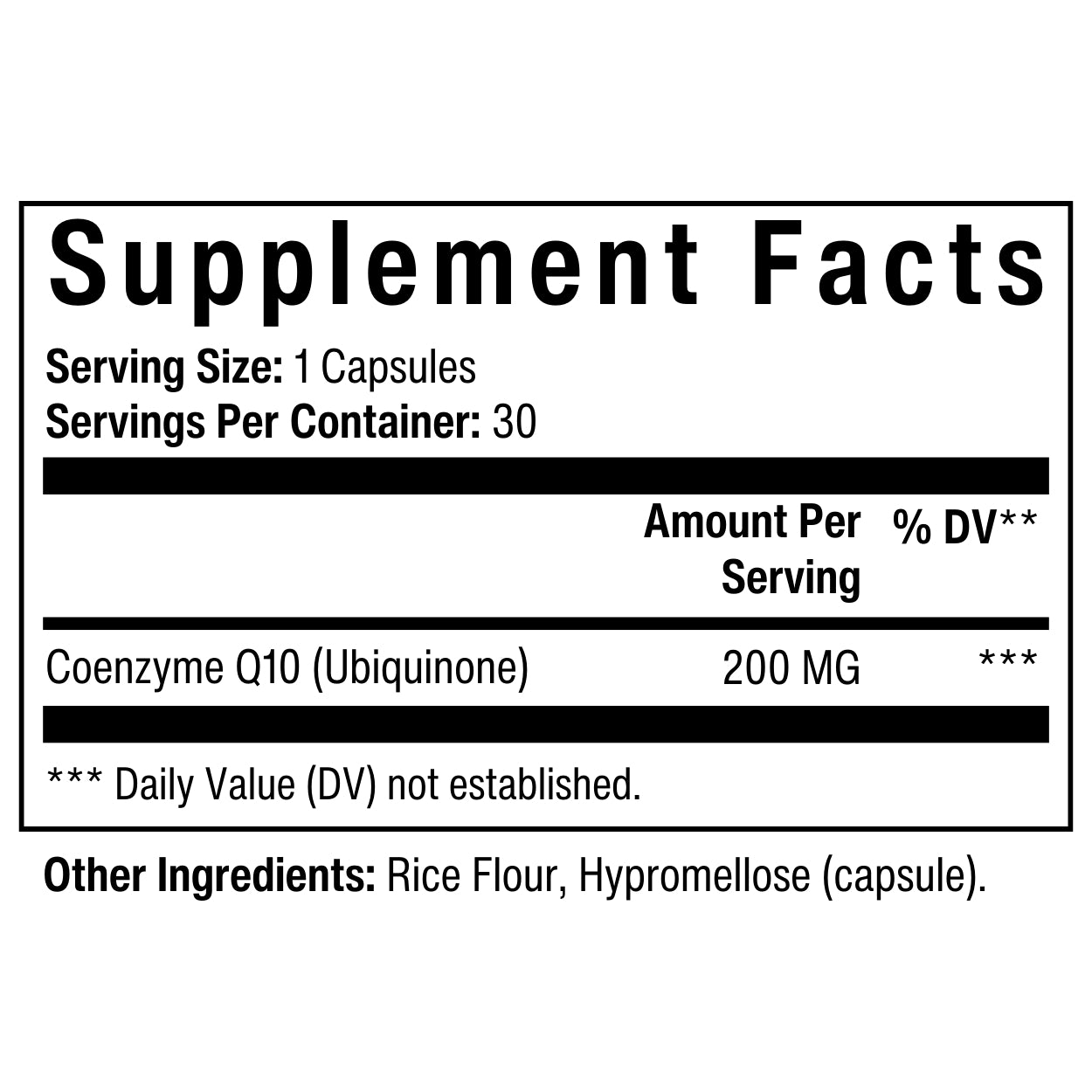 COENZYME Q10 200 MG CAPSULE