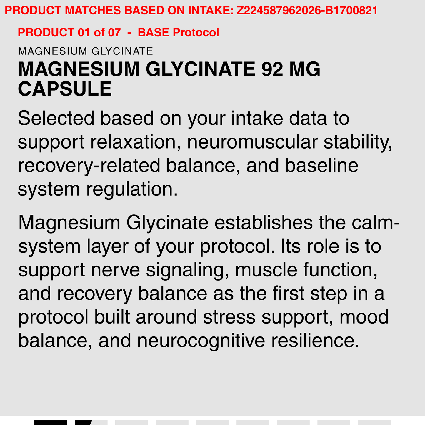 MAGNESIUM GLYCINATE 92 MG CAPSULE
