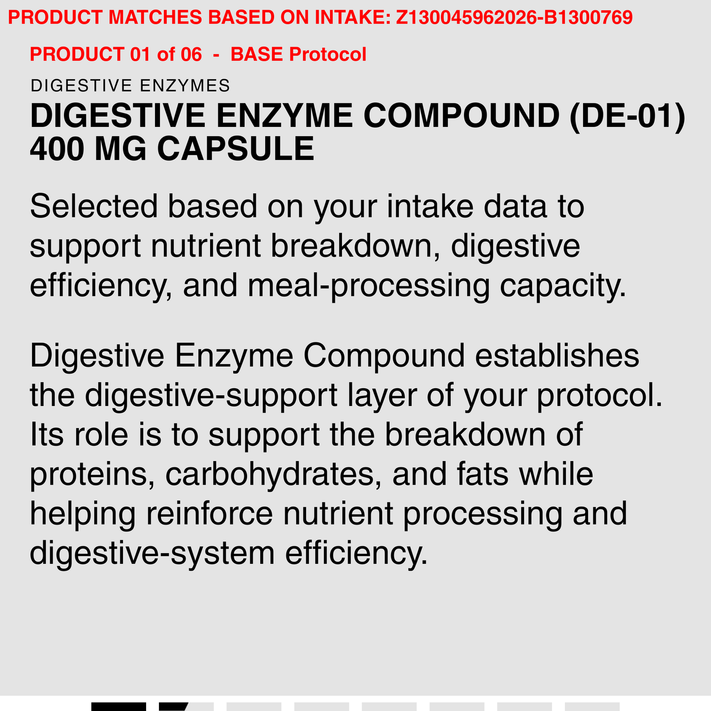 )DIGESTIVE ENZYME COMPOUND (DE-01) 400 MG CAPSULE