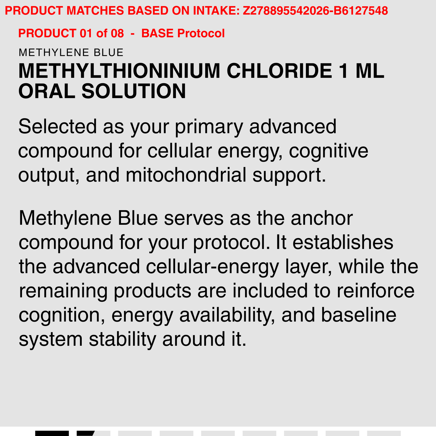 ))METHYLTHIONINIUM CHLORIDE 1 ML ORAL SOLUTION