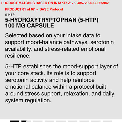 )5-HYDROXYTRYPTOPHAN (5-HTP) 100 MG CAPSULE