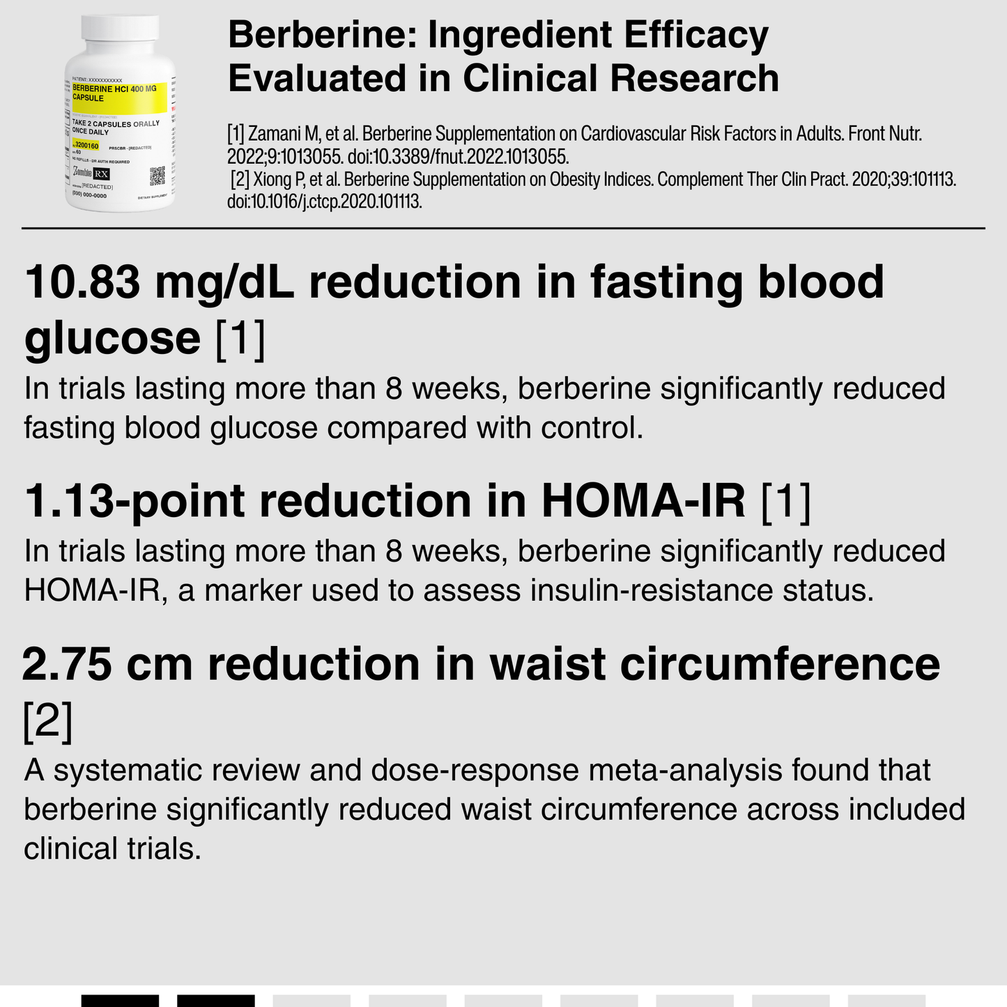 )BERBERINE HCI 400 MG CAPSULE