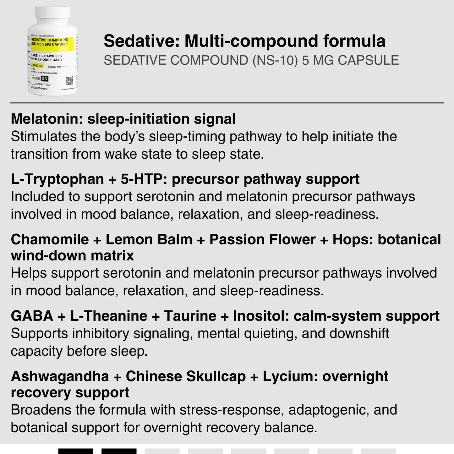 )SEDATIVE COMPOUND (NS-10) 5 MG CAPSULE