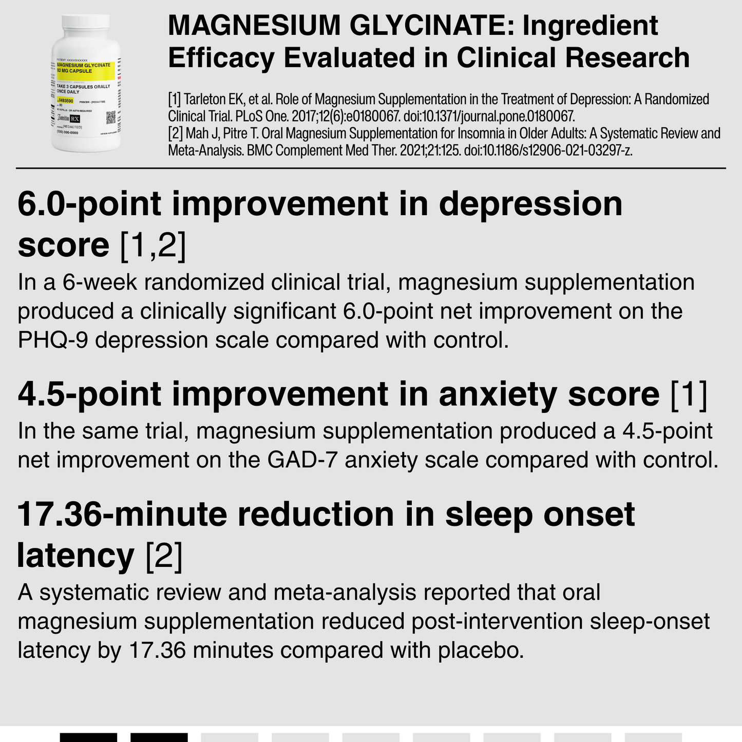 MAGNESIUM GLYCINATE 92 MG CAPSULE