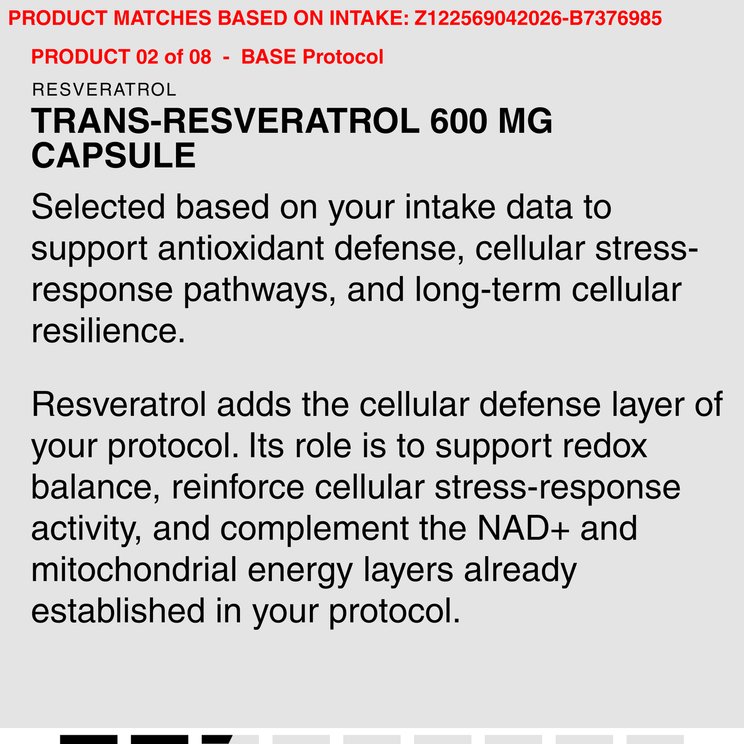NICOTINAMIDE MONONUCLEOTIDE 500 MG CAPSULE