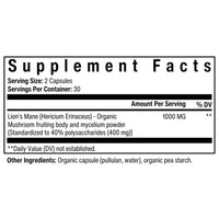 HERICIUM ERINACEUS 500 MG CAPSULE