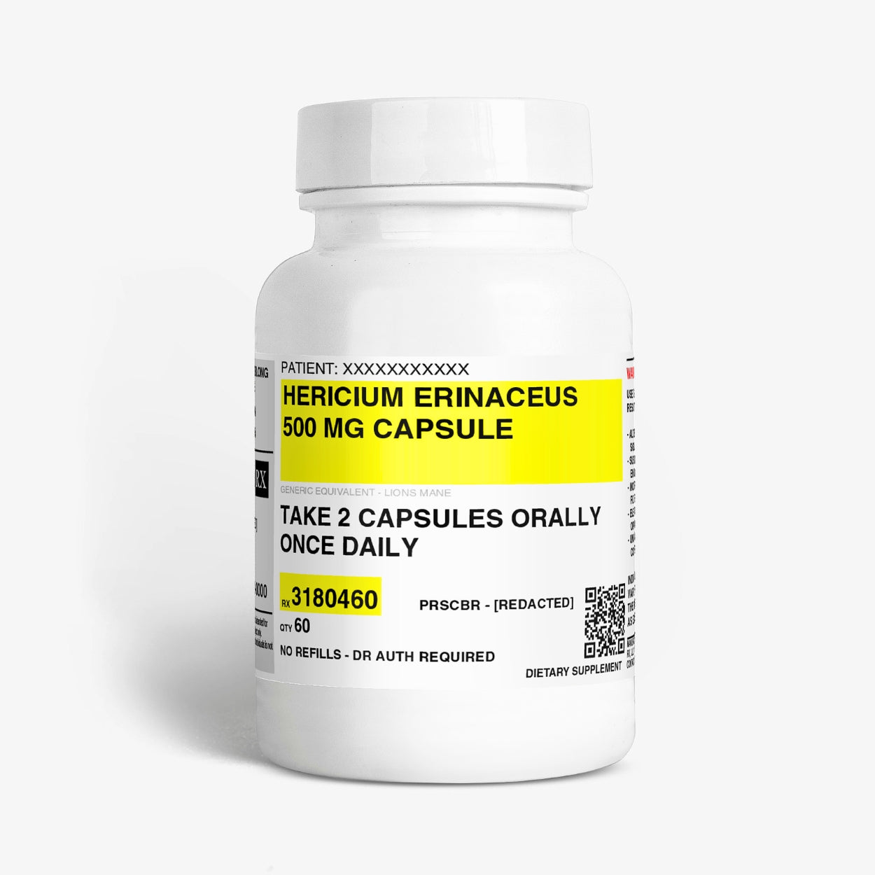 HERICIUM ERINACEUS 500 MG CAPSULE